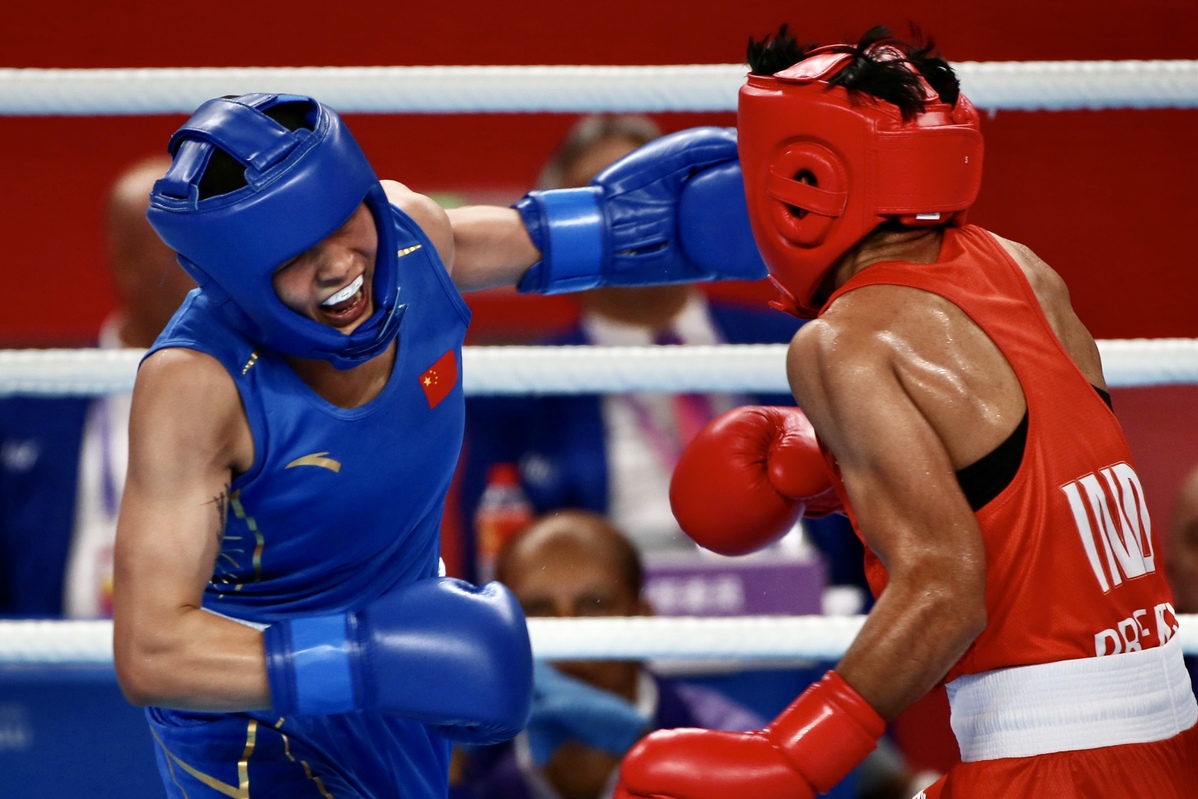 印度选手获得拳击女子51公斤级半决赛胜利 印度选手获得拳击女子51公斤级半决赛胜利